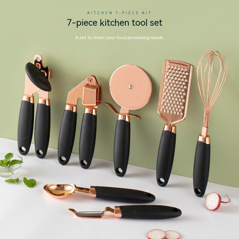 Kitchen Household Peeler Gadget - Copper Plating Stainless Steel Kitchen Tool Set