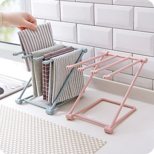 Foldable Dishcloth Shelf - Compact Kitchen Organizer & Gadget Rack