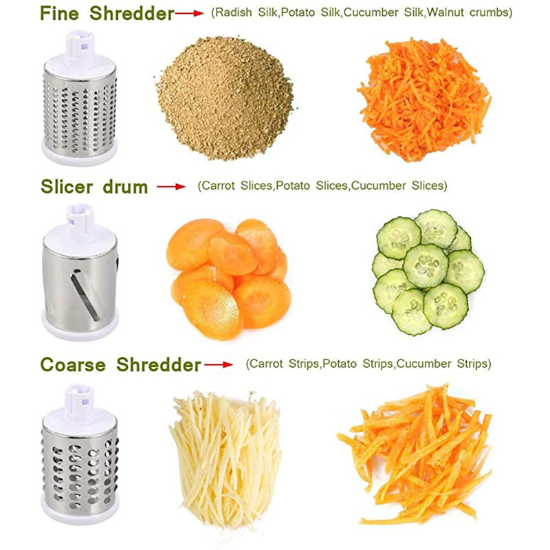 3-in-1 Vegetable Slicer & Grater - Manual Kitchen Cutter, Chopper & Shredder