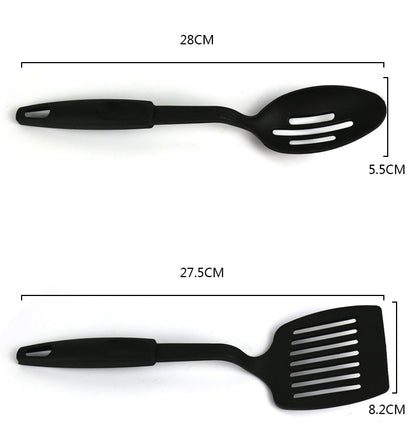 Non-Stick Kitchen Utensils Set - Rubber Scoop and Shovel Kit for Cooking