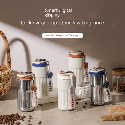 Smart Digital Thermal Bottle - Portable Stainless Steel Insulated Coffee Mug