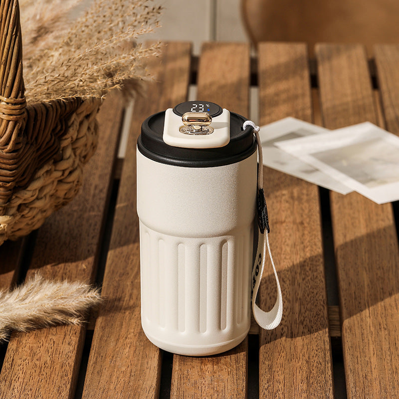 Smart Digital Thermal Bottle - Portable Stainless Steel Insulated Coffee Mug