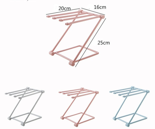 Foldable Dishcloth Shelf - Compact Kitchen Organizer & Gadget Rack