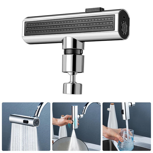 Multifunctional Kitchen Faucet - Waterfall Outlet Splash-Proof Rotating Bubbler Nozzle Extension