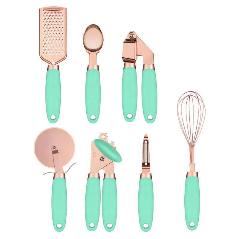 Kitchen Household Peeler Gadget - Copper Plating Stainless Steel Kitchen Tool Set