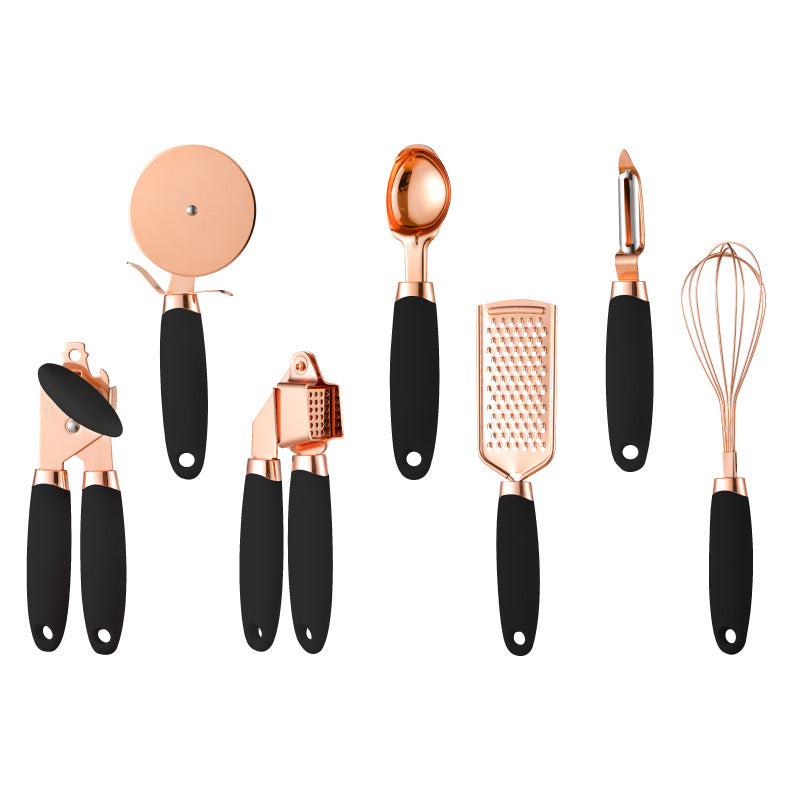 Kitchen Household Peeler Gadget - Copper Plating Stainless Steel Kitchen Tool Set