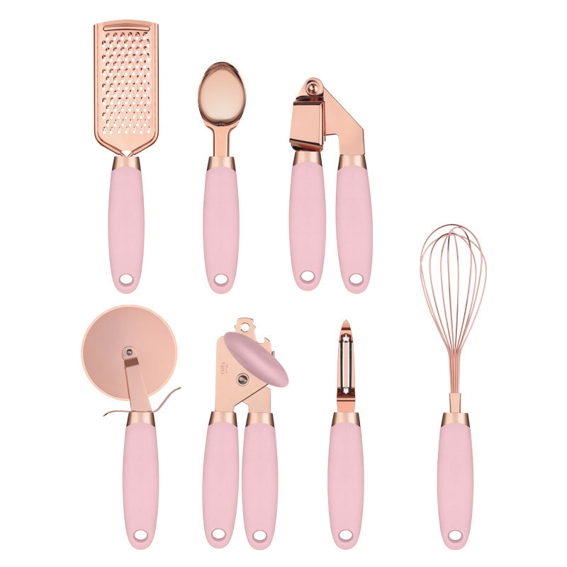 Kitchen Household Peeler Gadget - Copper Plating Stainless Steel Kitchen Tool Set