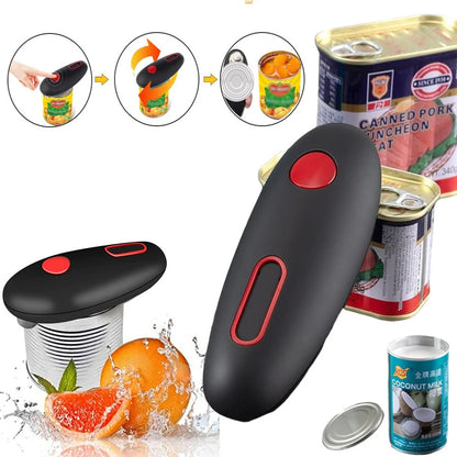 Electric Can Opener - One-Touch Automatic Jar & Bottle Opener Tool