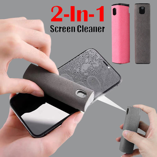 Mobile Phone Screen Cleaner - Portable All-in-One Spray & Wipe Cleaning Kit