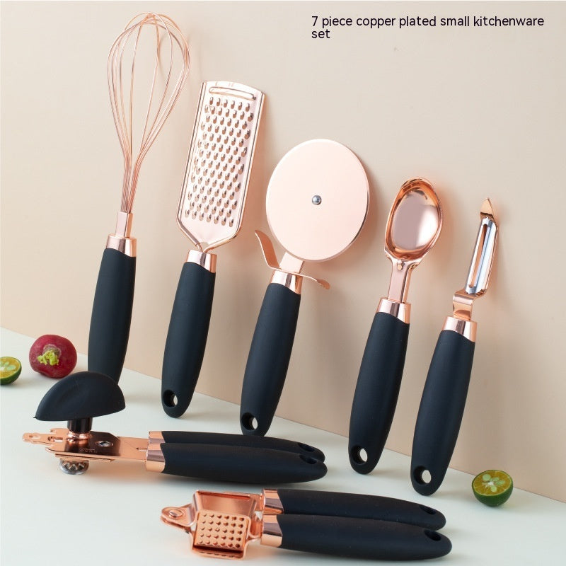 Kitchen Household Peeler Gadget - Copper Plating Stainless Steel Kitchen Tool Set