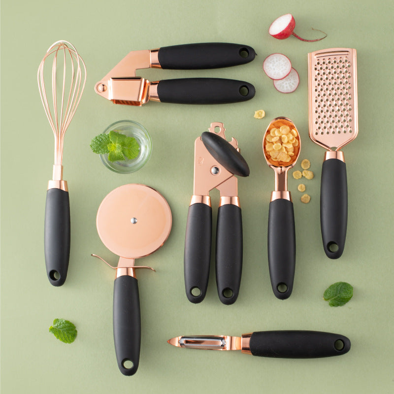 Kitchen Household Peeler Gadget - Copper Plating Stainless Steel Kitchen Tool Set