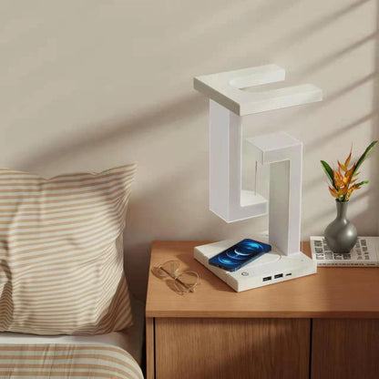 Creative Smartphone Wireless Charging Suspension Lamp - Floating LED Table Lamp for Home & Office