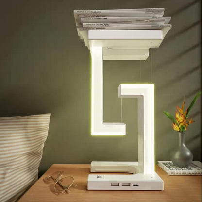 Creative Smartphone Wireless Charging Suspension Lamp - Floating LED Table Lamp for Home & Office