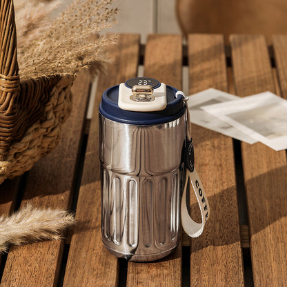 Smart Digital Thermal Bottle - Portable Stainless Steel Insulated Coffee Mug