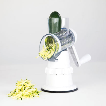 3-in-1 Vegetable Slicer & Grater - Manual Kitchen Cutter, Chopper & Shredder